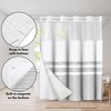 Americanflat 72x75 Hookless Shower Curtain - Grey Lines Shower Curtain with Sheer Panel, Snap-In Liner, and Grommets - 100% Polyester - 4 of 4