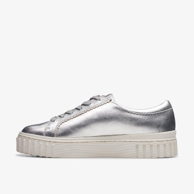 Женские кроссовки Clarks Womens Mayhill Walk Silver Metallic Sneakers 8.5 Medium — фото 4