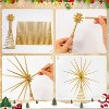 Aoibox 13.7 Inch Gold Christmas Tree Topper 3D Starburst Design Lightweight Plastic and Iron Base Fits Most Trees 1 Piece Holiday Decor - 3 of 4