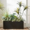 Wallowa Weather Resistant Seamless Metal Flower Box with Drainage Hole and Modern Design Espresso - 4 of 4