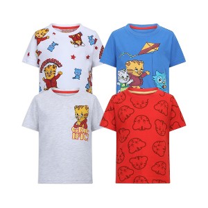 Daniel Tiger's Boys 4 Pack Short Sleeve T-Shirt for Toddlers and Big Kids - 1 of 4