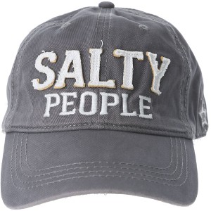 Pavilion Gift Company - Salty People - Dark Gray Adjustable Hat - Hats - 1 of 4