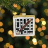Northlight 3.5" Crossword Puzzle with Pencil Glass Christmas Ornament - 2 of 4