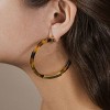 SHINE by Sterling Forever 2" Resin Bar Hoop Earrings - 2 of 4