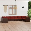 vidaXL Garden Lounge Set Brown - 2 of 4