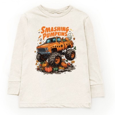 Smashing Pumpkins Monster Truck Grunge - Kids Youth Long Sleeve Tee and Kids Toddler Long Sleeve Tee