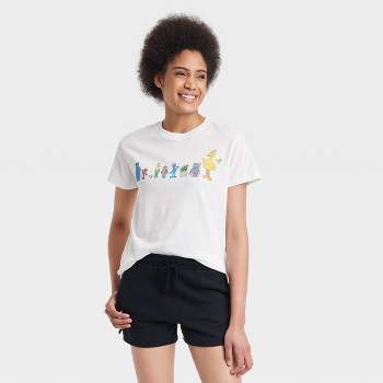Women's Sesame Street Characters Short Sleeve Graphic T-Shirt - White