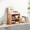 Tiramisubest Entryway Shoe Rack Mini Shoe Bench with Storage and Seating Functions Sturdy and Durable Suitable for Entryway Placement - 3 of 4