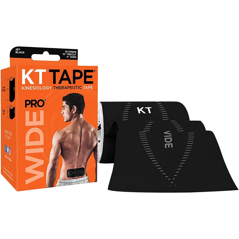 KT Tape Pro Wide 10" Precut Kinesiology Therapeutic Elastic Roll - 10 Strips, 1 of 5