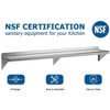 Stainless Steel Shelf 12" x 72",260 lb [NSF Certified] Metal Wall Mount Shelf with Backplash for Restaurant, Laundry Room, Kitchen and Garage - 3 of 4