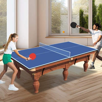 VisioGear Game Tables, 7ft Ping Pong Conversion Tables Top, Foldable & Portable Table for Tennis, Blue, 84"*48"*0.5"