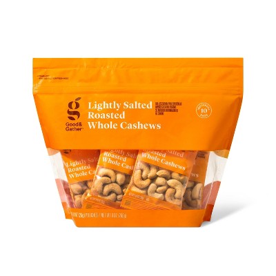 Lightly Salted Roasted Whole Cashews - 10 Ct Multipack - Good & Gather™