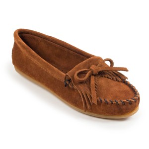 Minnetonka Women's Kilty Suede Moccasins - 1 of 4