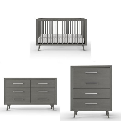 Child Craft Cranbrook Crib, Dresser and Chest Nursery Set, 3-Piece, Includes 4-in-1 Convertible Crib, Dresser and Chest