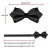 Allegra K Men's Pre-Tied Pointed Neck Strap Wedding Party Tuxedo Bow Ties - 4 of 4