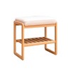 NicBex Modern 2-Tier Small Ottoman Shoe Bench with Storage Shelf,Upholstered Storage Bench for Entryway,Bedroom,Living Room - 4 of 4