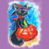 Girl's Design By Humans halloween. the witch cat By POLINART T-Shirt - 2 of 3