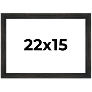 PosterPalooza | 22x15 Wide Barnwood Picture Frame, UV Acrylic, 6 Finishes - Grey, Brown, White, and Black - 1 of 4