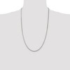 Black Bow Jewelry 2.5mm Sterling Silver Solid Flat Rope Chain Necklace - 4 of 4