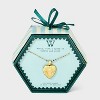 14K Gold Dipped Heart Charm W Initial Necklace - A New Day™ Gold - 3 of 4