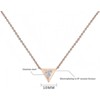 Clotth Triangular Opal Stainless Steel Pendant Necklace - Minimalist Adjustable Silver-Tone Chain for Women, Daily Office and Travel Wear - 3 of 4