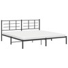 vidaXL Elegant King Metal Bed Frame-Black Powder-Coated Steel-Modern Bedroom Furniture with Headboard-81.5"x78"x35.4" - 3 of 4