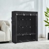 Portable Wardrobe Closet Organizer Large Capacity with Fabric Cover Hanging Rods and Shelves for Bedroom Heavy Duty Clothes Rack - 2 of 4