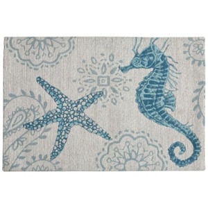 Split P Under The Waves Woven Rug 2' X 3' - 1 of 3