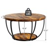 Modern 2-Tier Round Coffee Table - Space-Saving Accent Table for Living Rooms & Apartments - 3 of 4