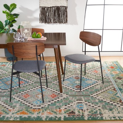 Blue Hand-knotted Synthetic 8' x 10' Rectangular Rug