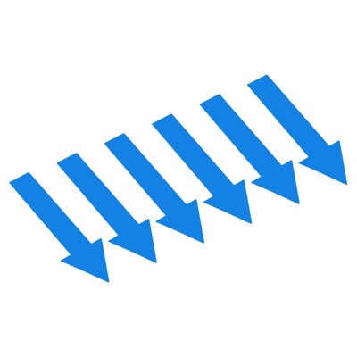 Unique Bargains PVC Waterproof Removable Adhesive Wall Marking Arrow Stickers
