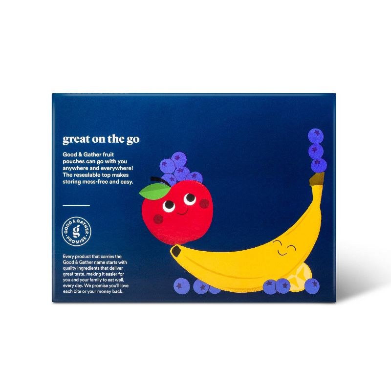 Organic Applesauce Pouches - Apple Banana Blueberry - 12ct - Good &#38; Gather&#8482;, 4 of 8