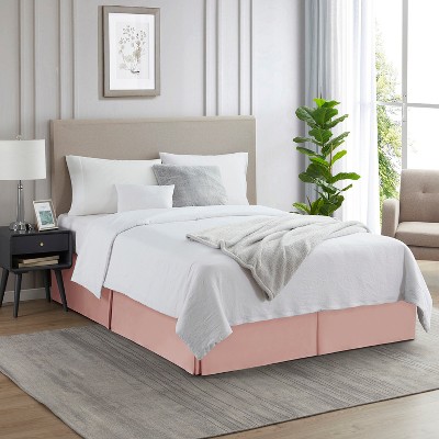 Peach Beige Twin Microfiber Bed Skirt with 14" Drop