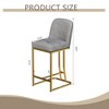 SKRAN Modern Upholstered Barstools Set of 2 With Metal Frame & Non-Slip Pads Simple Design For Kitchen,Dining Room,Living Room - 3 of 4