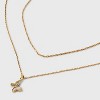 14K Gold Plated Cubic Zirconia and Mother of Pearl Butterfly Multi-Strand Necklace - A New Day™ Gold - image 4 of 4