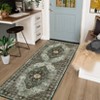 Indoor Retro Room Decor Area Rugs for Living Room Bedroom Vintage Soft Medallion Rug Washable Low Pile Non Slip Foldable  Floor Carpet - 2 of 4