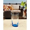 Oval Halo Acrylic Glasses Drinking Set of 4 Hi Ball (15oz), Plastic Drinking Glasses, BPA Free Cocktail Glasses - 3 of 4