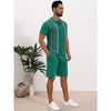 INSPIRE CHIC Men's 2 Pieces Sets Polo Shirt & Shorts Printed Knit Outfits - 4 of 4
