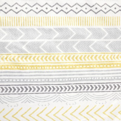 Hygge Geo Yellow and Gray Reversible Sherpa Baby Blanket