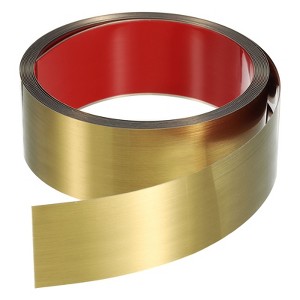 Unique Bargains Self-Adhesive Stainless Steel Mirror Finish Peel and Stick Wall Trim - 1 of 4