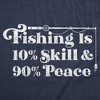 Mens Funny T Shirts Fishing Is 10 Percent Skill 90 Percent Peace Sarcastic Fisher Graphic Novelty Tees for Men - Crazy Dog Men's T Shirt For Fishers - 2 of 4