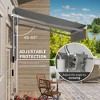 8' x 6.6' Patio Retractable Awning, Manual Exterior Sun Shade Deck Window Cover - 4 of 4
