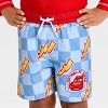 Toddler Boys' Cars Lightning McQueen Long Sleeve Rash Guard Set - Red - 4 of 4