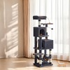 61-Inch Cat Tree Cat Tower for Indoor Cats - Plush Multi-Level Cat Condo with 5 Scratching Posts, 2 Perches, 2 Caves, Hammock, 2 Pompoms - 3 of 4