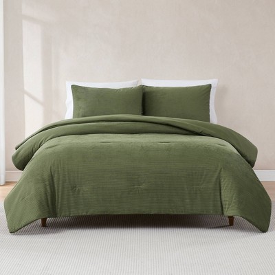 Lush Décor Full/Queen Arden Ribbed Corduroy Comforter Green