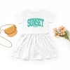 The Juniper Shop Varsity Sunset Chaser Toddler Dress - 5/6T - White Spot - 2 of 4