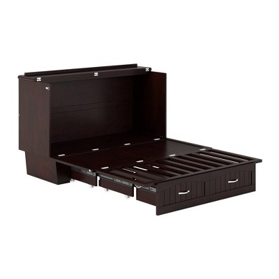 Nantucket Queen Murphy Bed Chest with CoolSoft Memory Foam Mattress