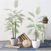 Artificial Palm Tree Double Pole, Large Fake Tropical Plant in Pot for Home Office Balcony Indoor Outdoor Decor - 3 of 4