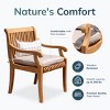 Cambridge Casual Mosko Teak Wood Outdoor Dining Chair: Weather-Resistant with Foam Cushion - 3 of 4