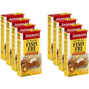 Zatarains Breading Fish Fry Lemon Pepper - 12 Oz (Pack of 8) - 1 of 2
